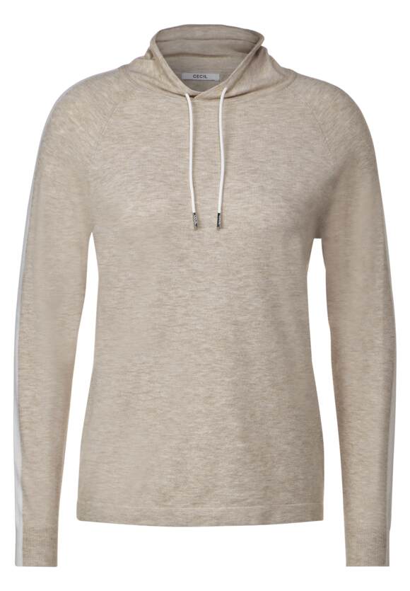 Summer Cosy Fancy Collar Jumper - Sandy Beige Melange