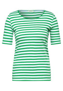Lena New Stripe Top - Fresh Apple Green
