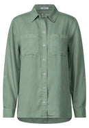 Color Lyocell Blouse - Raw Salvia Green