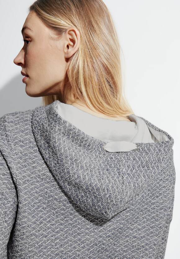 Boucle Hoody Shirt - Casual Denim Blue