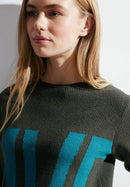 Wording Color Block T-Shirt - Dynamic Khaki