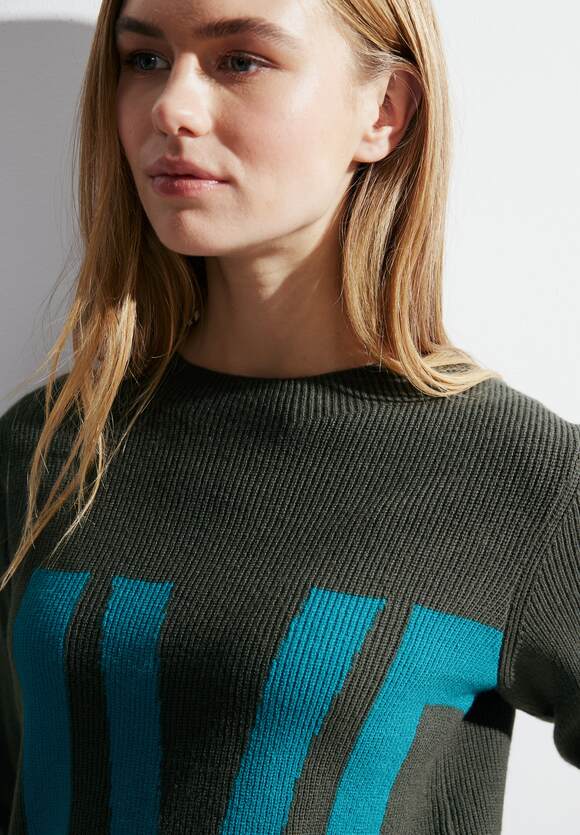 Wording Color Block T-Shirt - Dynamic Khaki