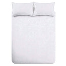 Fleur Matelasse Duvet Cover Set - White