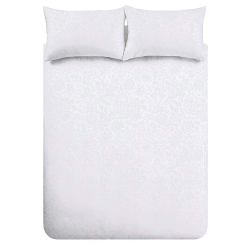 Fleur Matelasse Duvet Cover Set - White