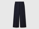 Wide Leg Trouser - Navy