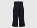 Wide Leg Trouser - Navy