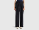 Wide Leg Trouser - Navy