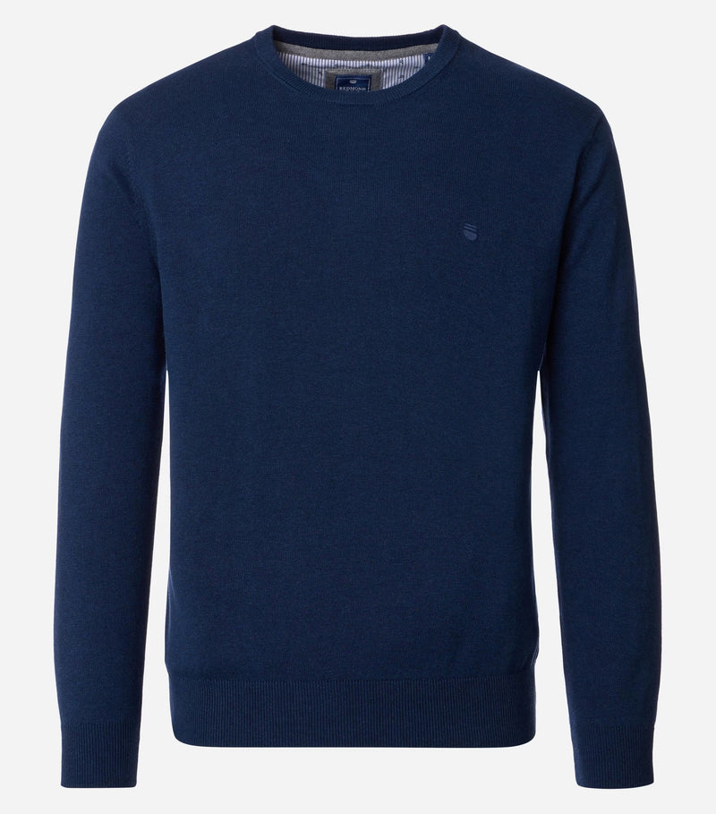 Round Neck Jumper - Dark Blue