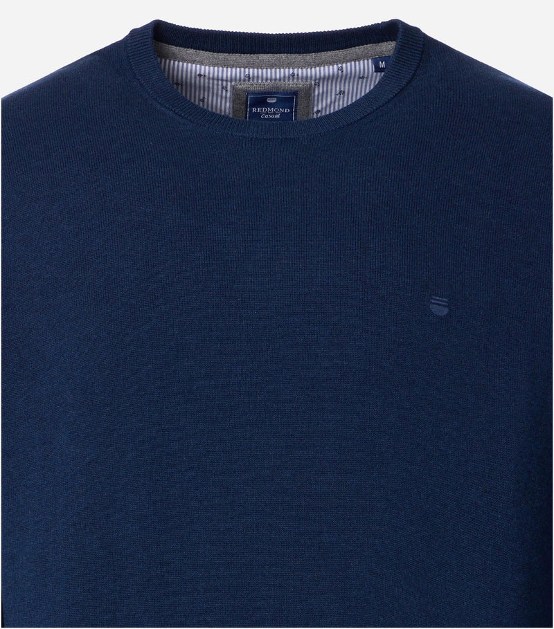 Round Neck Jumper - Dark Blue