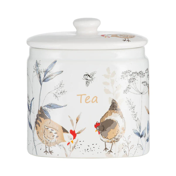Country Hens Tea Storage Jar