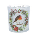 Robin Wreath Frosted Glass Night Lite