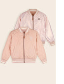 Dotty Reversible Padded Bomber Jack - Sand Blush