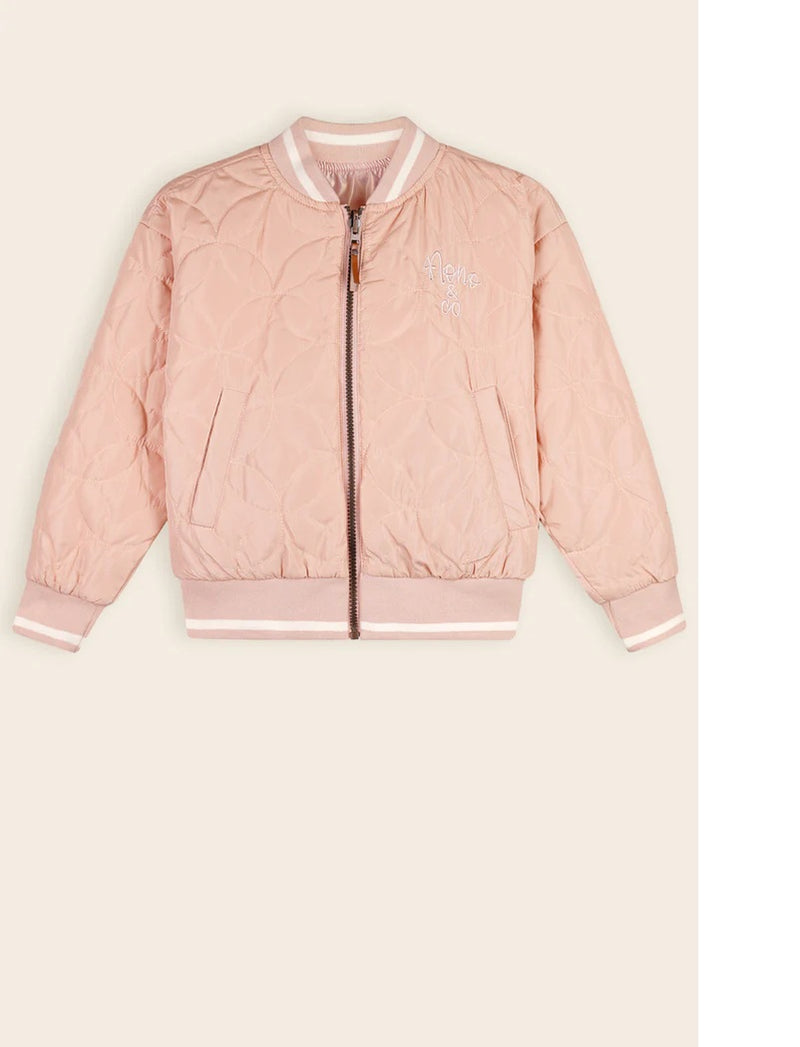 Dotty Reversible Padded Bomber Jack - Sand Blush