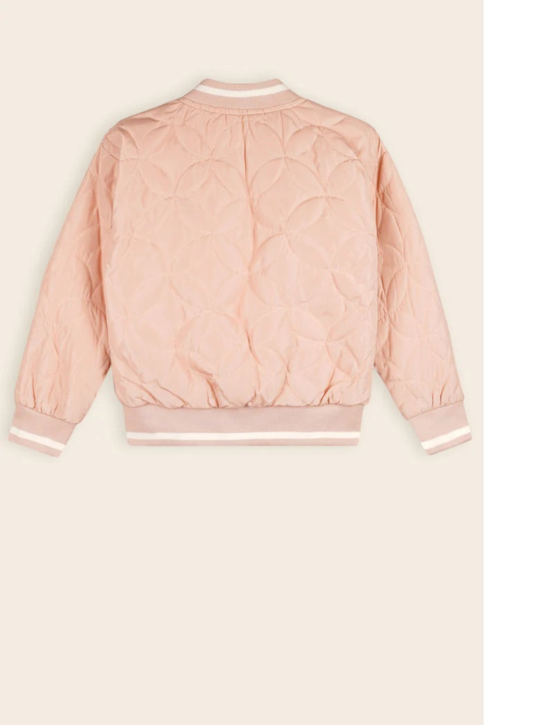 Dotty Reversible Padded Bomber Jack - Sand Blush