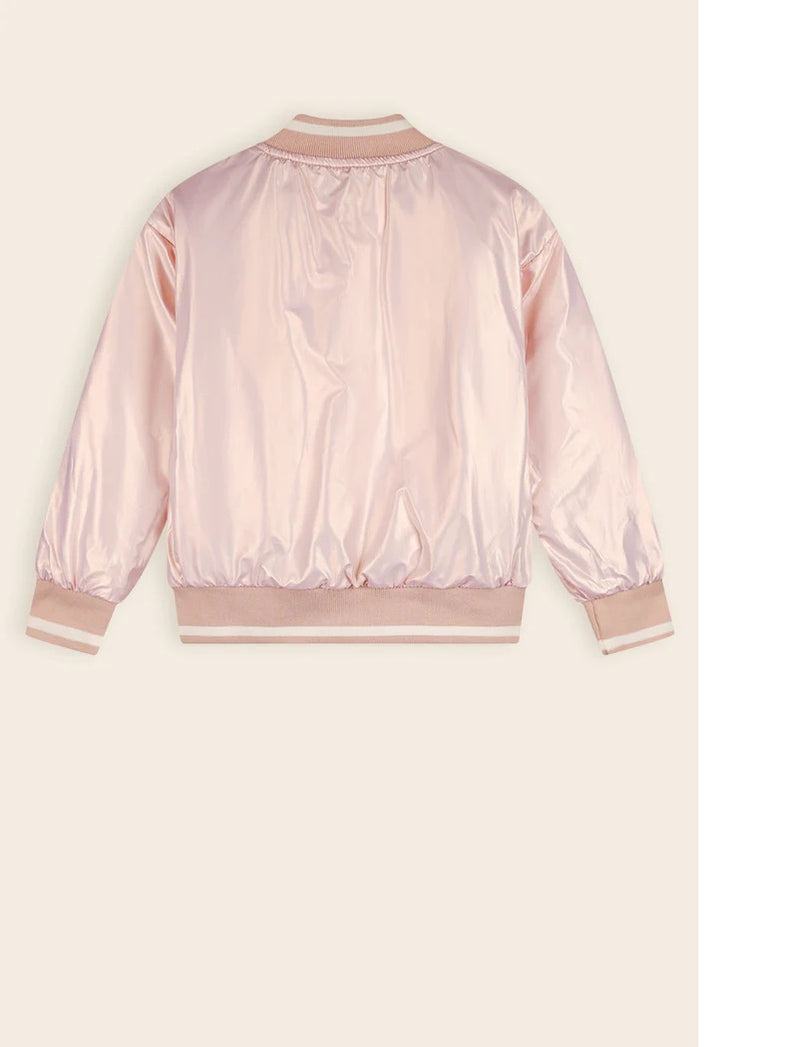 Dotty Reversible Padded Bomber Jack - Sand Blush