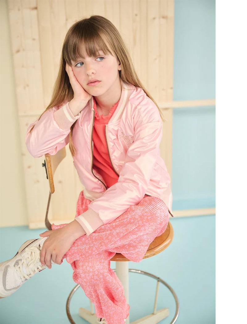 Dotty Reversible Padded Bomber Jack - Sand Blush