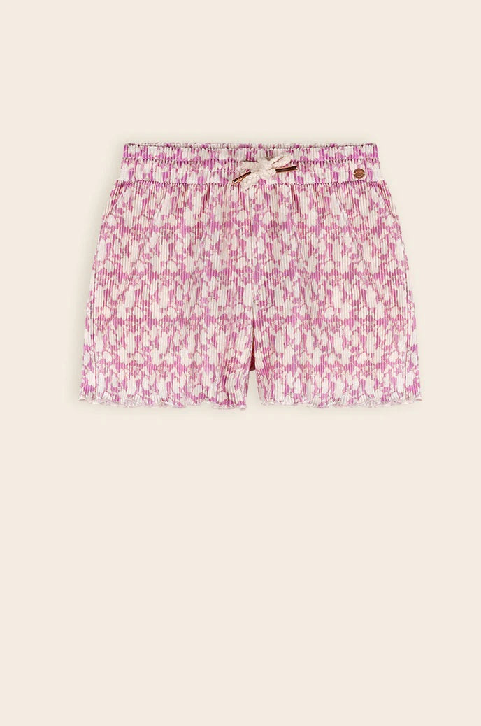 Sunny AOP Flower Plissee Shorts - Fresia