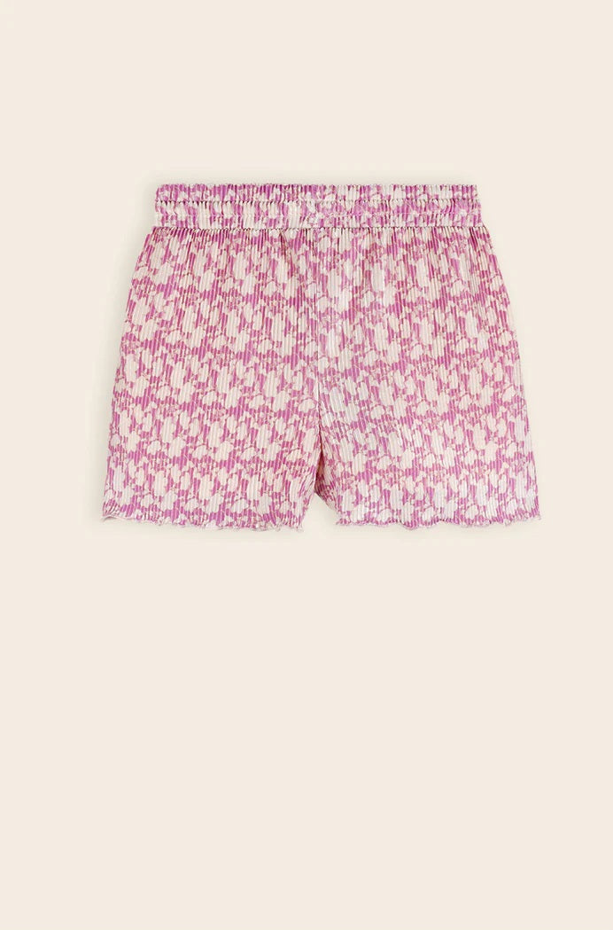 Sunny AOP Flower Plissee Shorts - Fresia