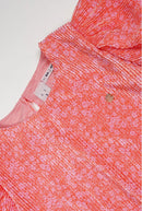 Miron APO Daisy Plissee Dress - Orange Coral