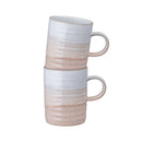 Kiln Coral Set of 2 Ridge Mugs