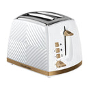 Russell Hobbs White Groove 2-Slice Toaster