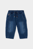 Knit Denim trousers - Blue