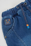 Knit Denim trousers - Blue