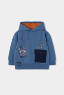 Fleece Hood Sweatshirt - Blue