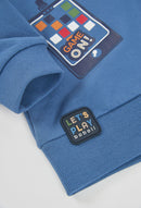 Fleece Hood Sweatshirt - Blue