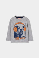 Knit T-Shirt - Melange Grey