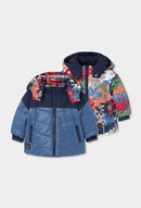 Reversible Technical Fabric Parka - Blue