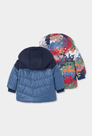 Reversible Technical Fabric Parka - Blue
