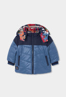 Reversible Technical Fabric Parka - Blue