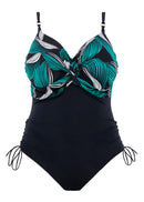 Saint Lucia Twist Front Swimsuit - Black