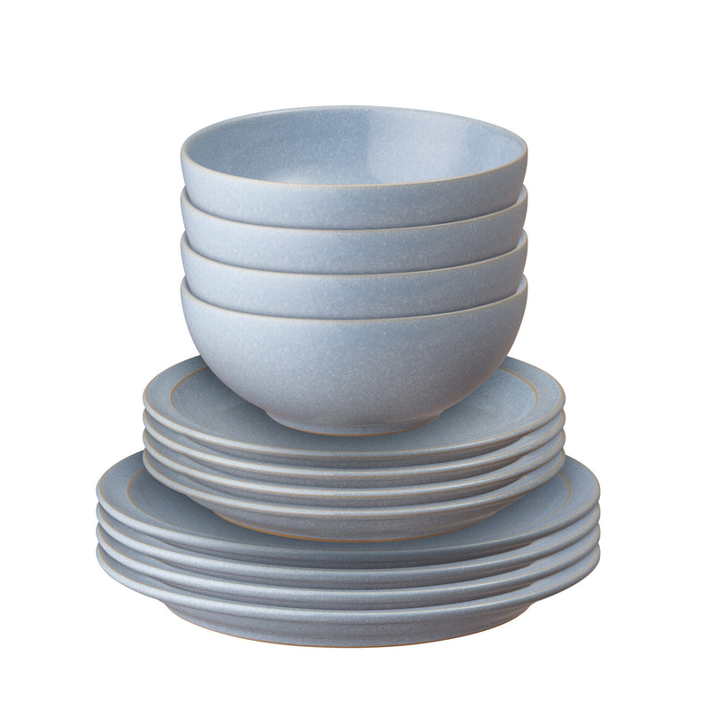 12 Piece Tableware Set - Sky Blue