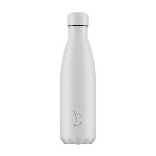 500ml Water Bottle Monochrome - All White
