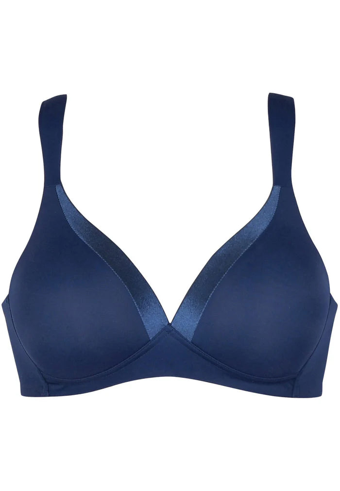 Padded Non-Wired Moulded Bra - Navy