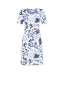 Floral Design Sleepshirt - Shadow Blue