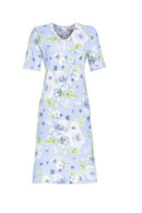 Button Placket Nightdress - Azure