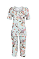 Capri Leg Pyjamas - Powder Blue