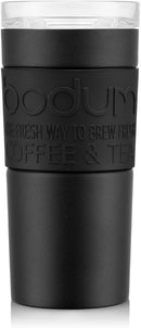 Travel Mug 0.35L with Clear Lid - Black