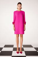 Straight Floral Dress - Fuchsia