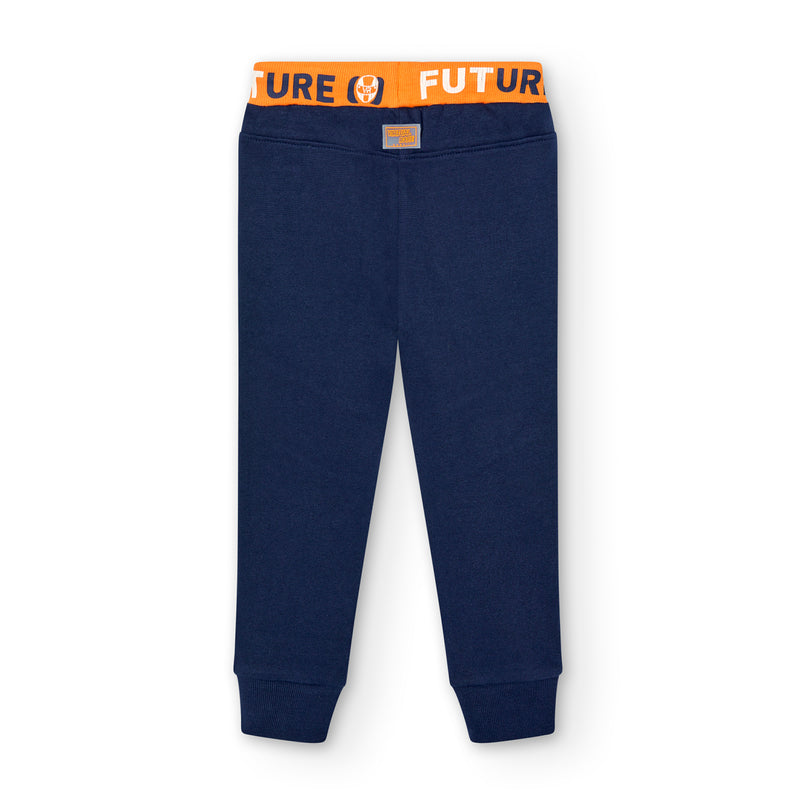 Stripe Front Joggers - Navy