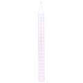Pink Stripe Crown Candle