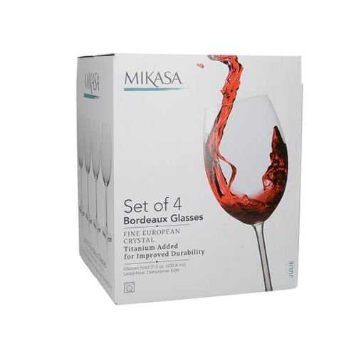 Mikasa Julie Bordeaux Wine Glass Set of 4
