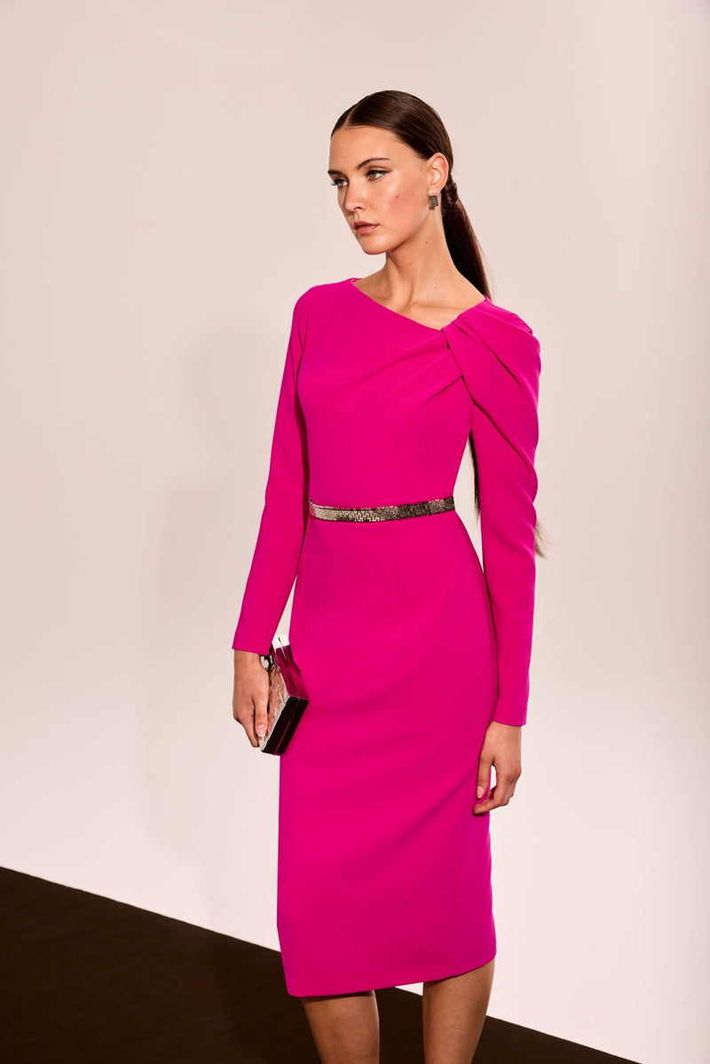 Midi Dress - Fuchsia
