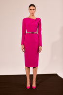 Midi Dress - Fuchsia