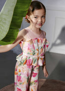 Printed Jumpsuit - Fuchsia