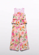 Printed Jumpsuit - Fuchsia