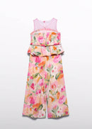 Printed Jumpsuit - Fuchsia